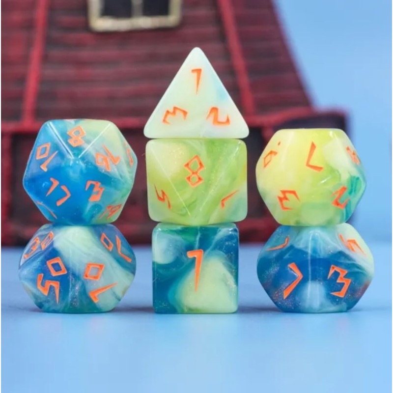 Scratched Clouds RPG Dice Set 7ct Scratched Clouds