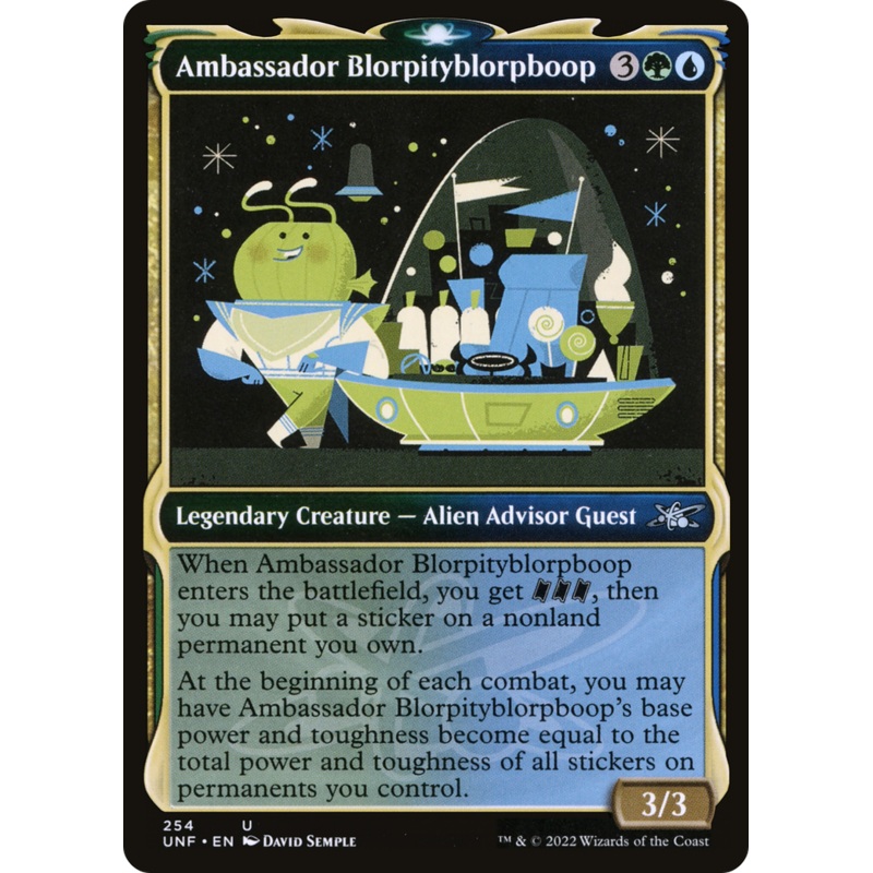 Ambassador Blorpityblorpboop (UNF-254) – Unfinity: (Showcase) Foil [Uncommon]