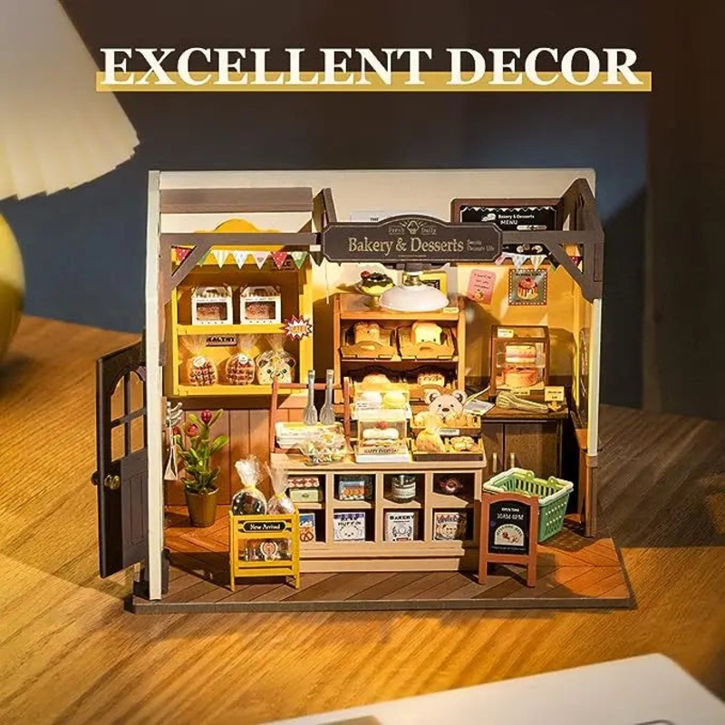 BECKA’S BAKING HOUSE 3-D WOODEN MINIATURE BOOK NOOK KIT