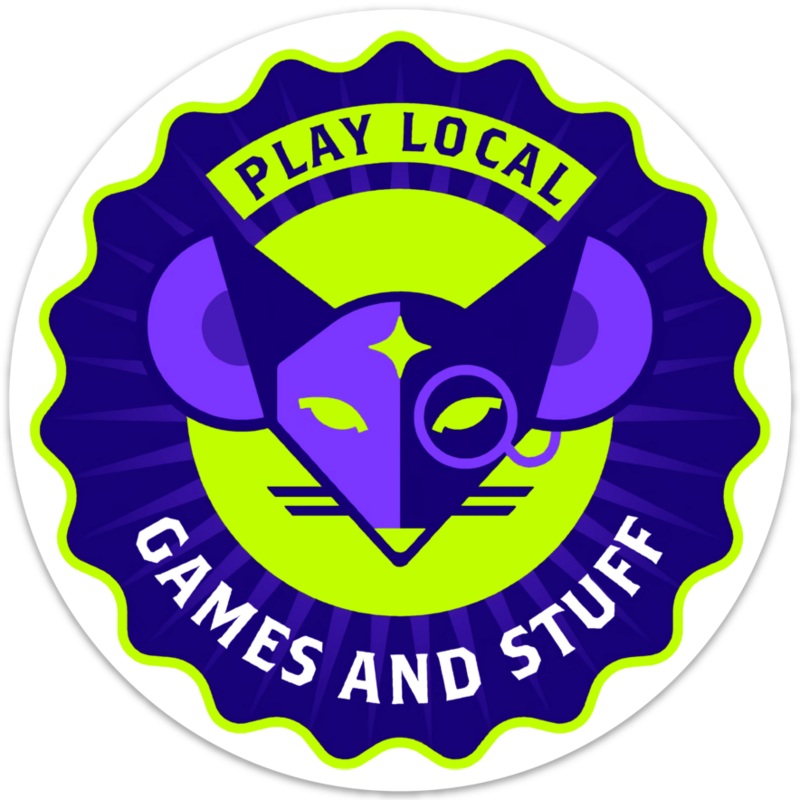 6″ GAMES AND STUFF PLAY LOCAL STICKER