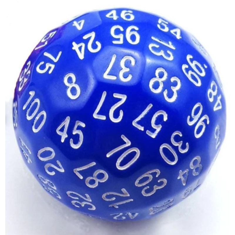Blue d100100 Sided Die