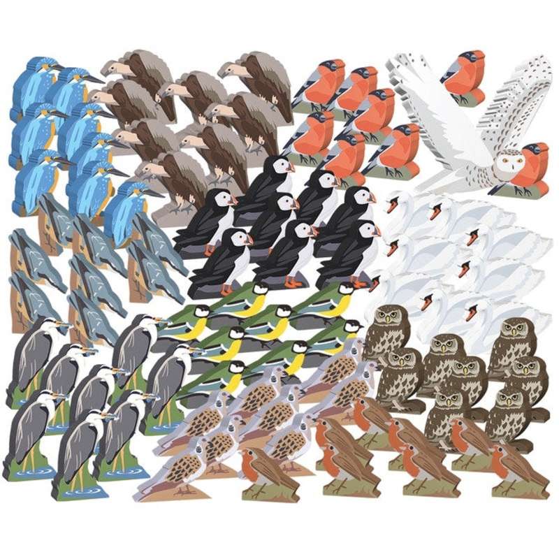 Wingspan: European Birds & Snowy Owl Meeple Upgrade Pack Wingspan Europe Wooden Birds