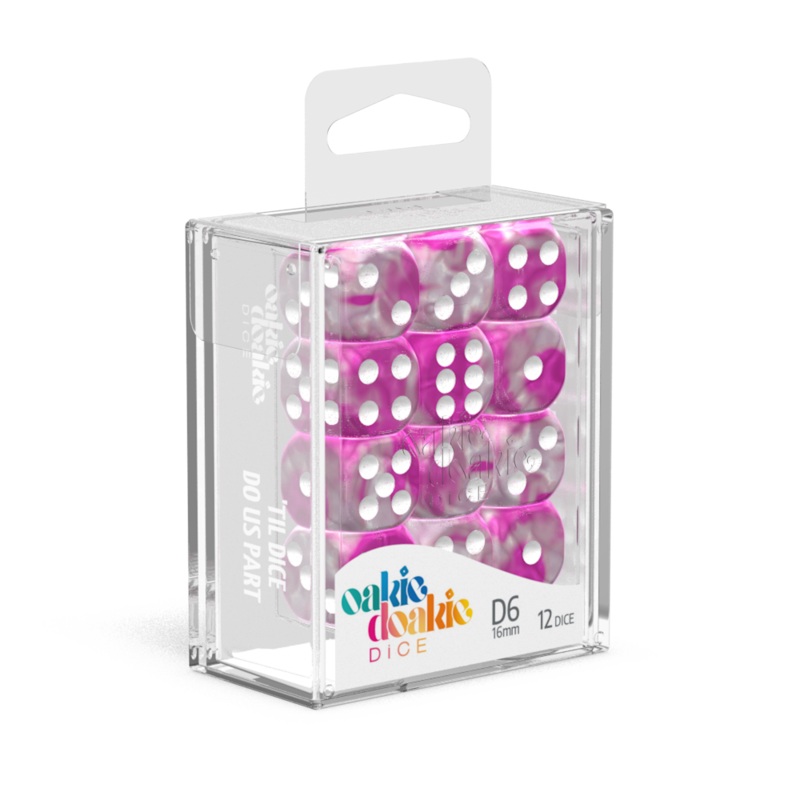 16mm D6 Set – GemiDice – Magnolia (12 dice)