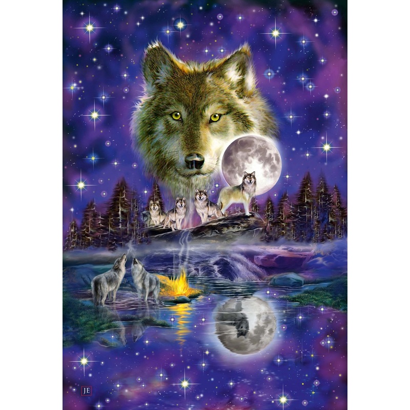 Wolf Moonlight  1000 Piece Jigsaw Puzzle (Schmidt Spiele)