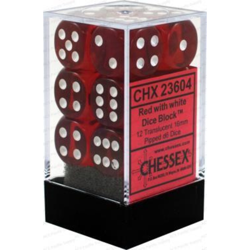 Translucent : 16mm D6 Red (12)