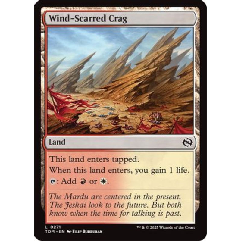 Wind-Scarred Crag (TDM-271) – Tarkir: Dragonstorm [Land]