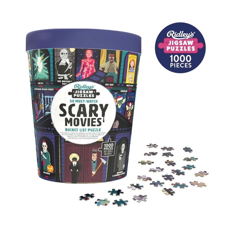 50 Must-Watch Scary Movies Bucket List 1000 Piece Puzzle