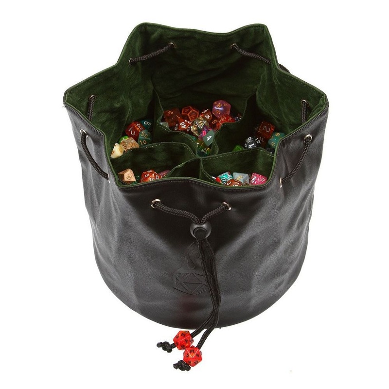 Black/Green Pouch of the Endless Hoard Dice Bag