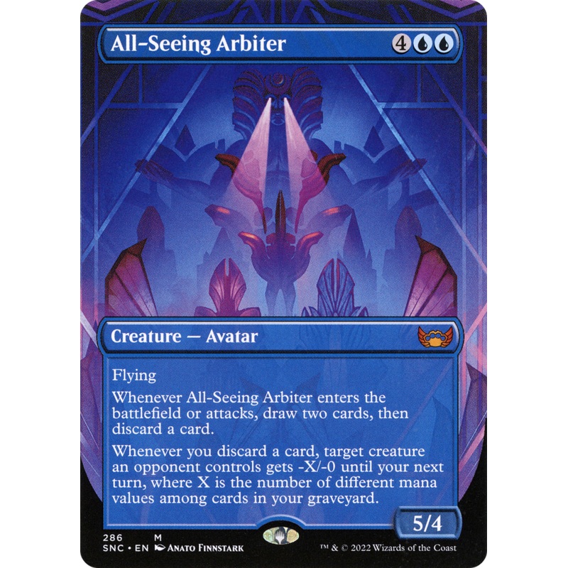 All-Seeing Arbiter (SNC-286) – Streets of New Capenna (Borderless) Foil [Mythic]