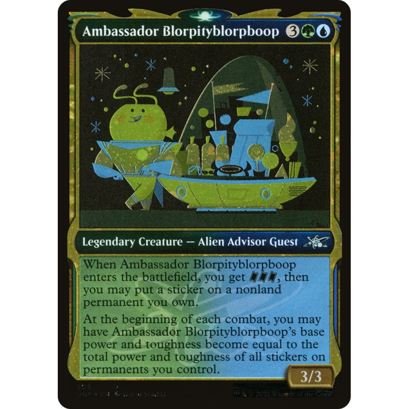 Ambassador Blorpityblorpboop (UNF-505) – Unfinity: (Showcase) Galaxy Foil [Uncommon]