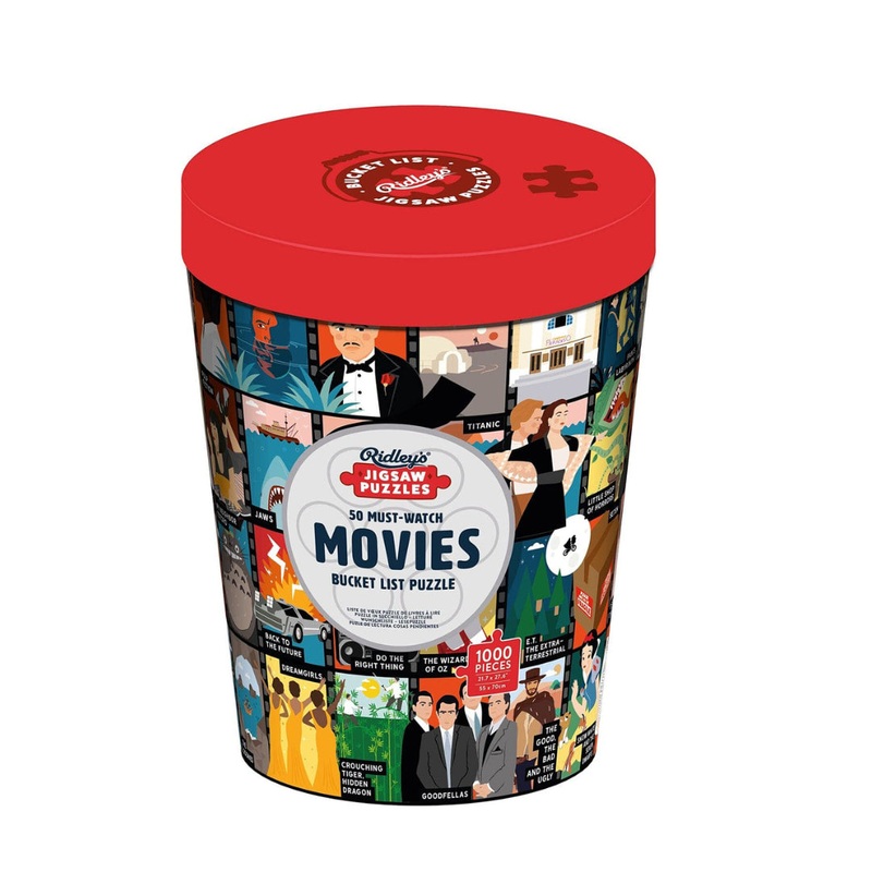 50 Must-Watch Movies Bucket List 1000 Piece Puzzle