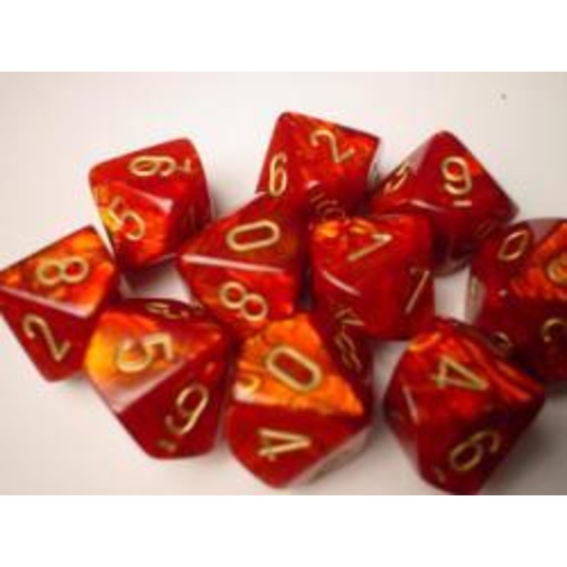 Scarlet/Gold Scarab d10 Set (10)