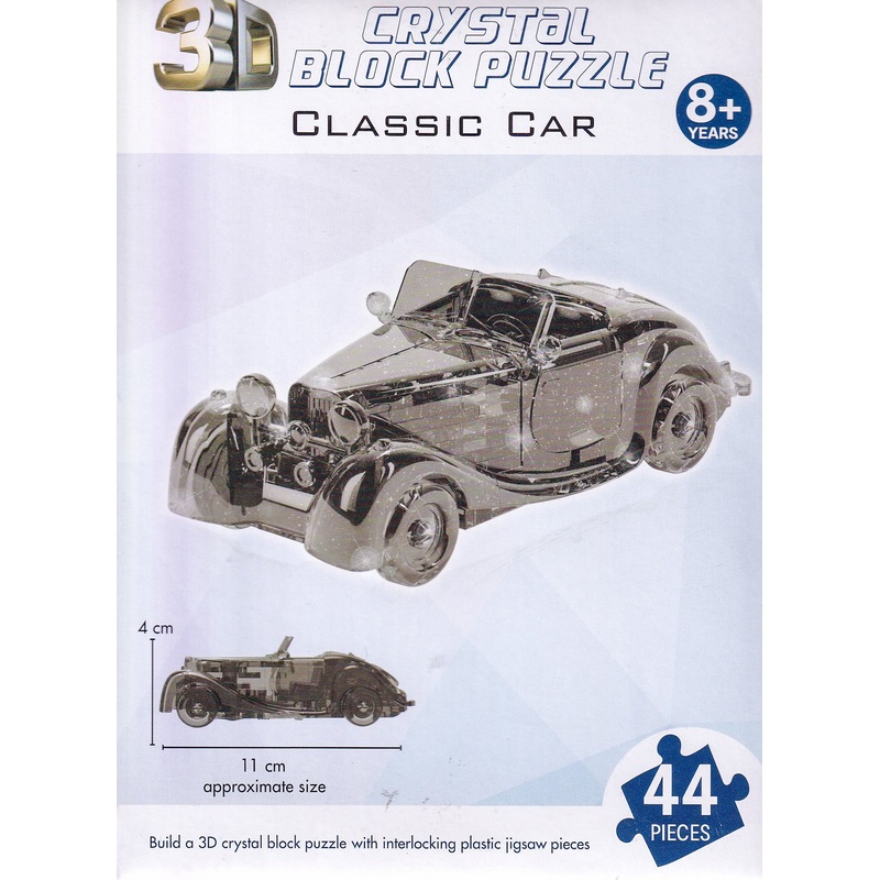 3D Animal Crystal Block Puzzle – Classic Car