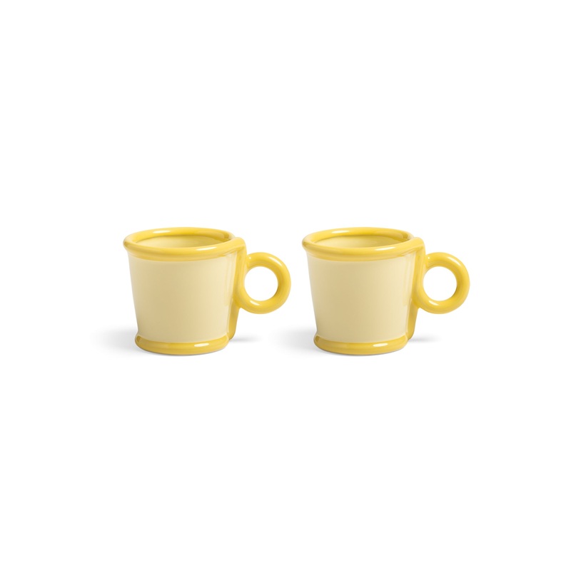 Yellow Loop Espresso Mug, Set of 2